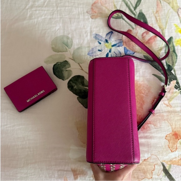Michael Kors Fuchsia Crossbody Bag and Wallet - Picture 5 of 8